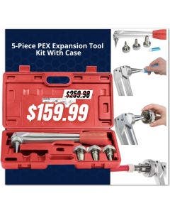5-Piece PEX Expansion Tool Kit with Case